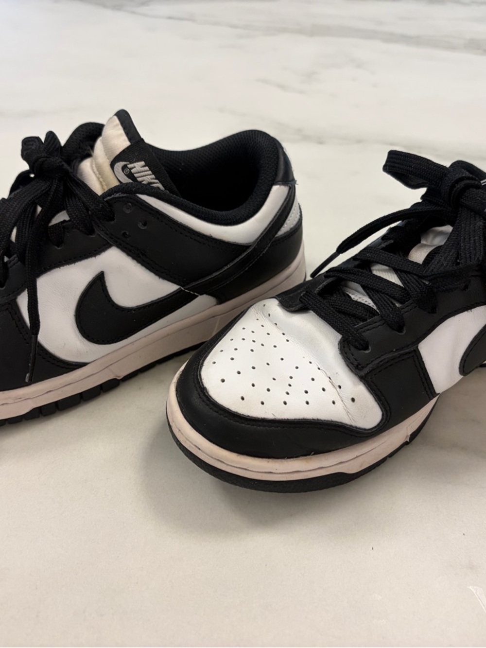 Nike Dunk Low Panda Women’s 7.5 Black White Sneakers Low Top Casual Streetwear - Picture 4 of 6